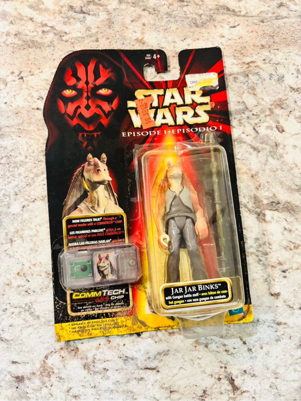 Vintage 1999 Star Wars Episode I Jar Jar Binks CommTech Figure Sealed
